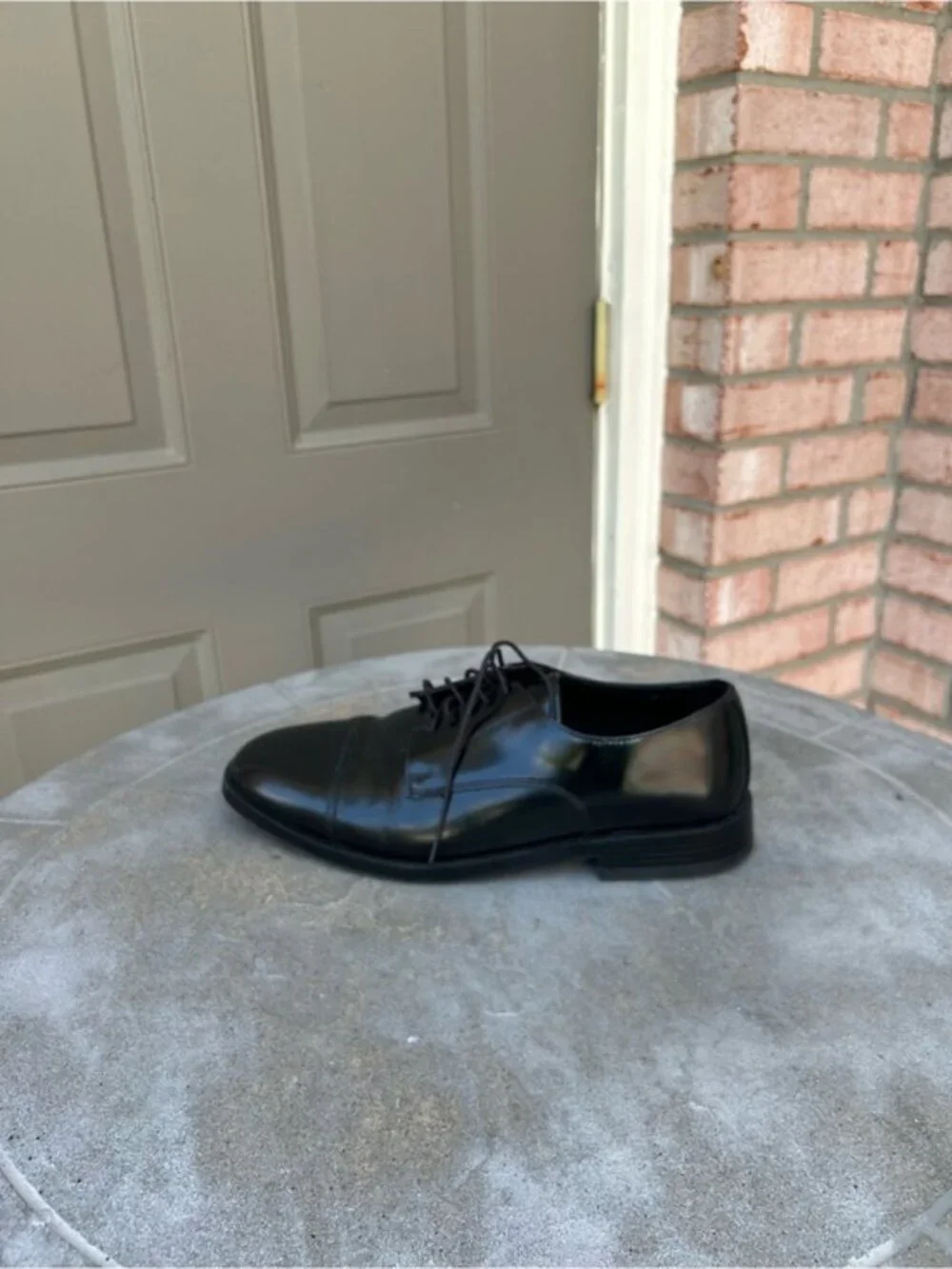 Nunn Bush Dress Flex Oxford Patent Leather Shoes Cap-Toe Dress Shoes